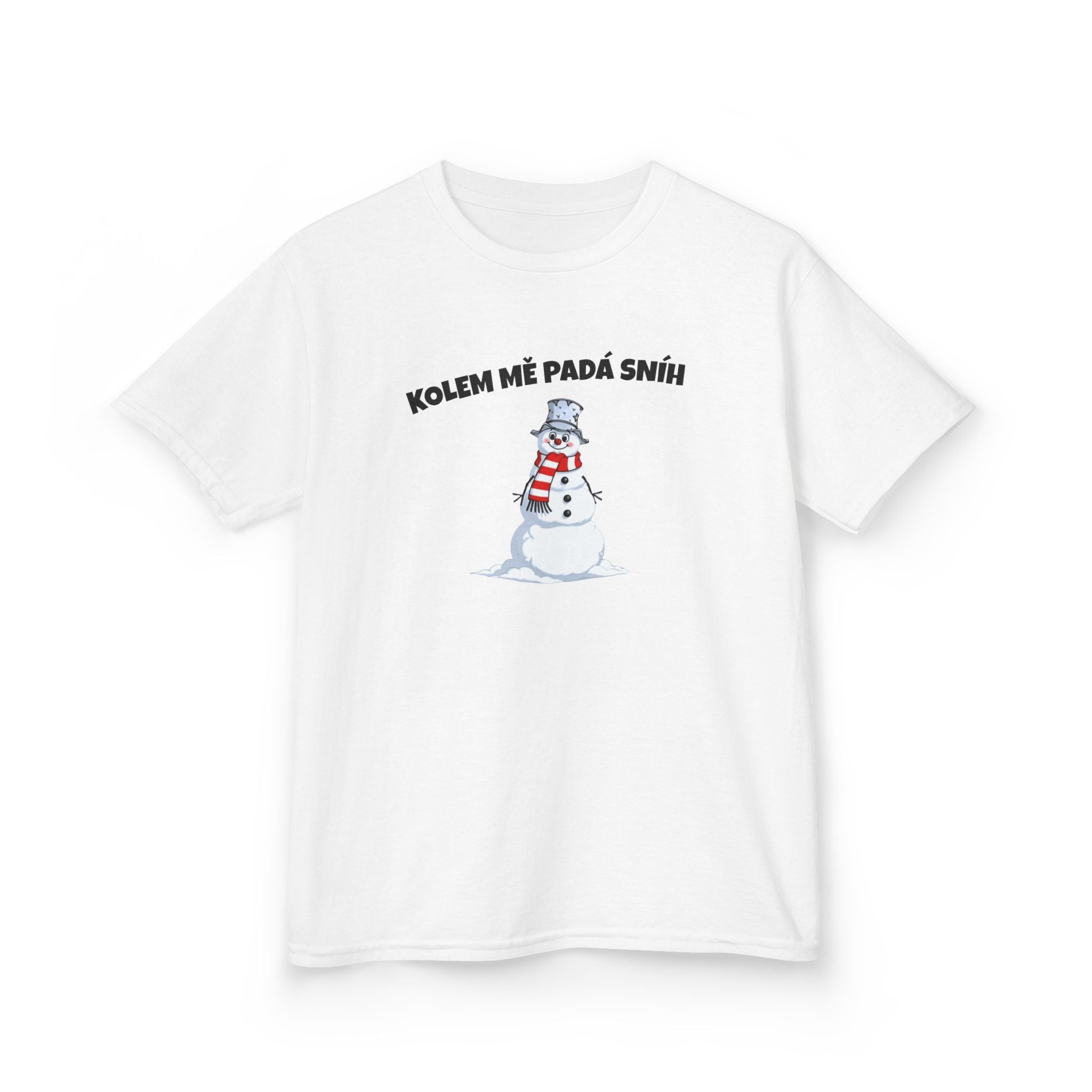 Dětské Tričko "Kolem Mě Padá Sníh" – Sněhulák | Prémiová Bavlna