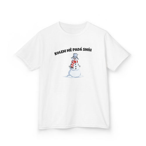 Dětské Tričko "Kolem Mě Padá Sníh" – Sněhulák | Prémiová Bavlna