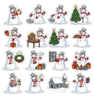 Malý sněhulák - obrázky/samolepky